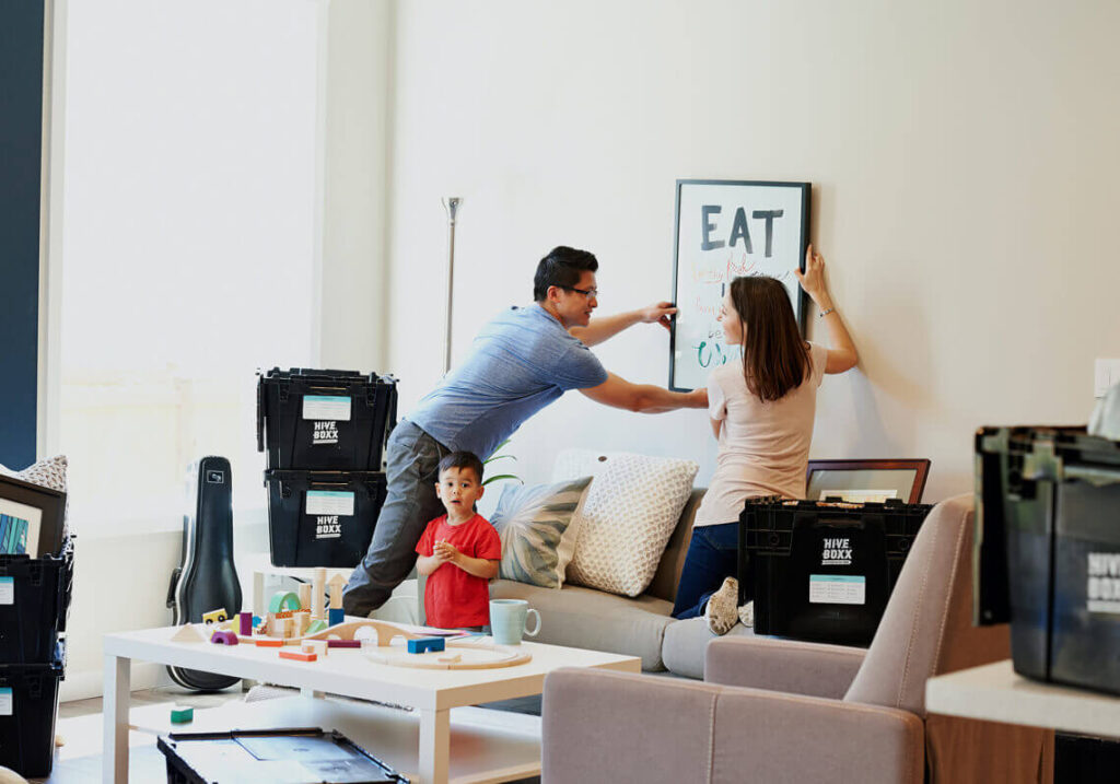 Moving household goods in an organized manner makes unpacking easier.