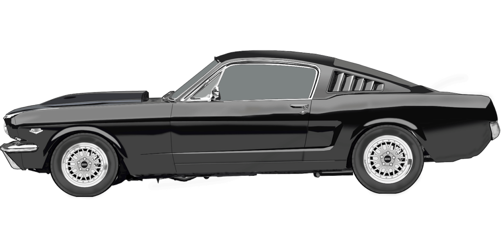 Black Mustang Car