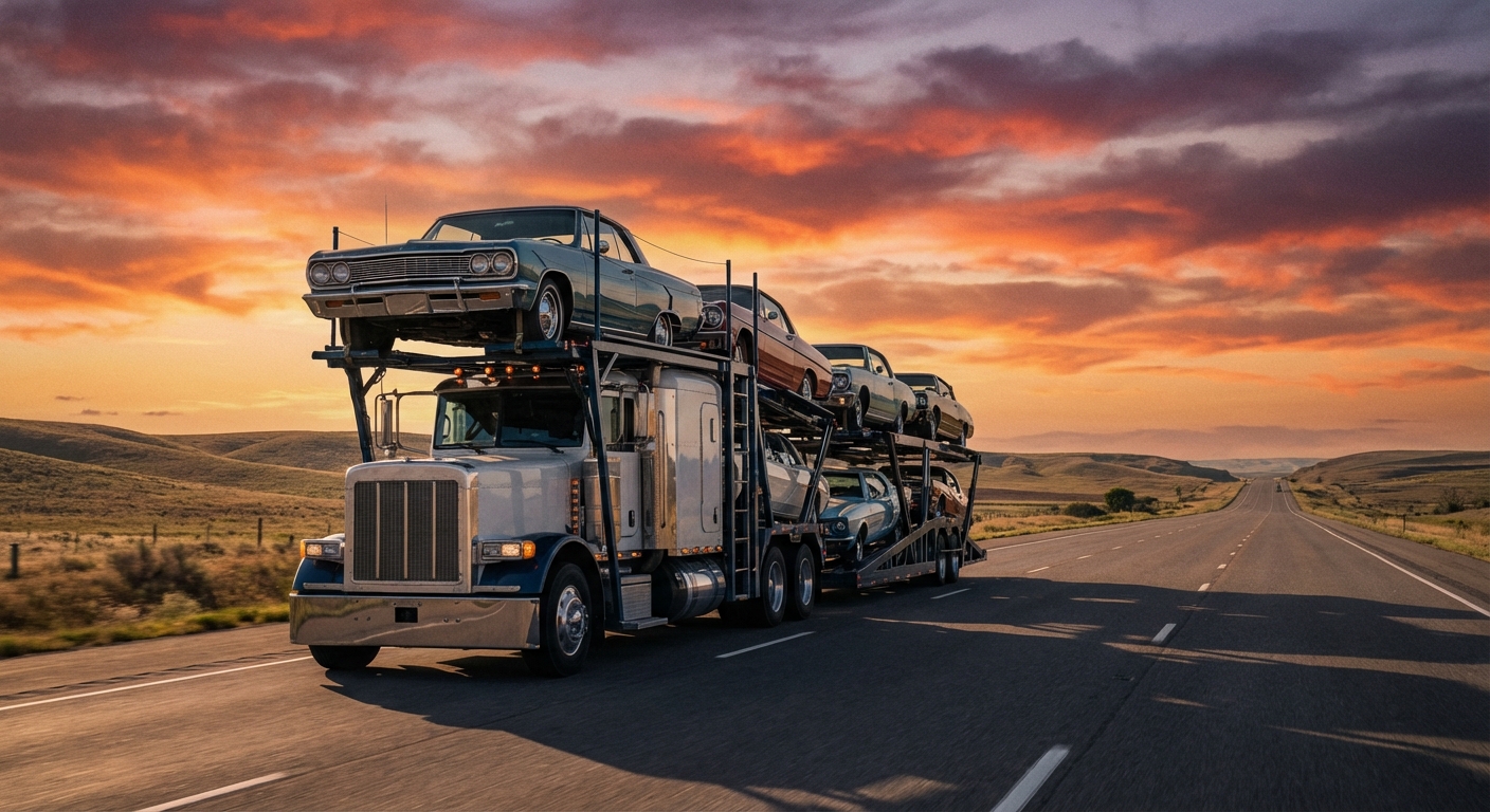 Auto transport on highway