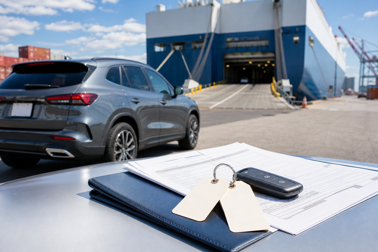Privately owned vehicle logistics planning at an overseas port during PCS season