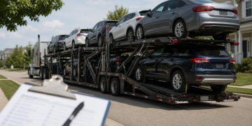 Open car carrier pickup window planning for guaranteed vehicle pickup