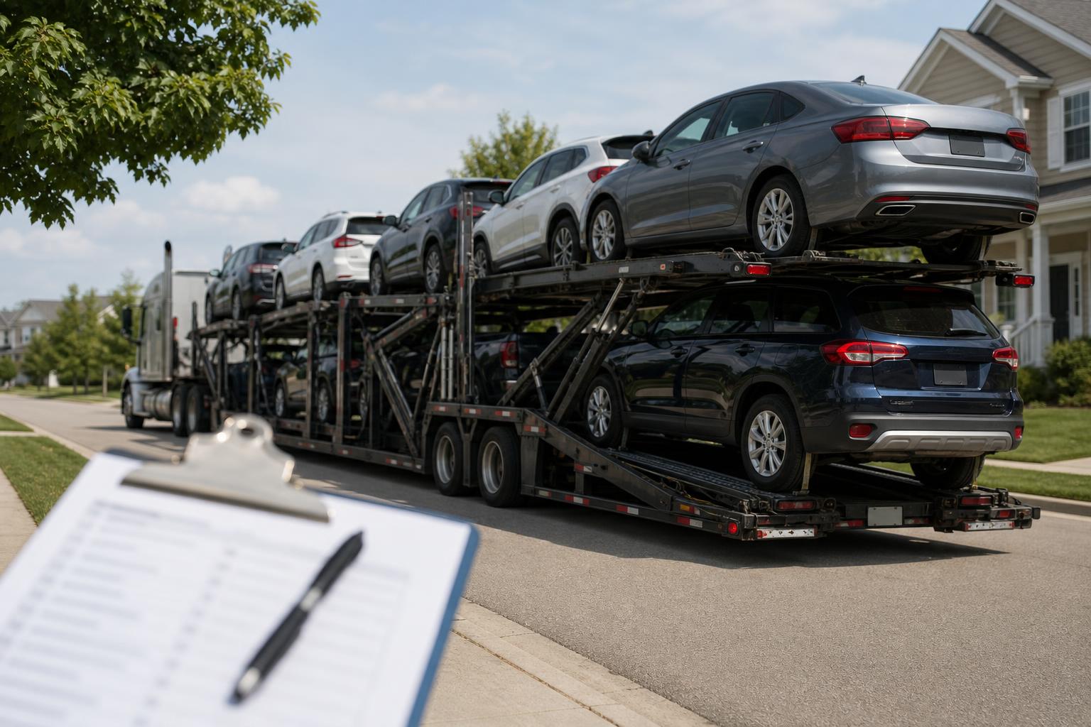 Open car carrier pickup window planning for guaranteed vehicle pickup